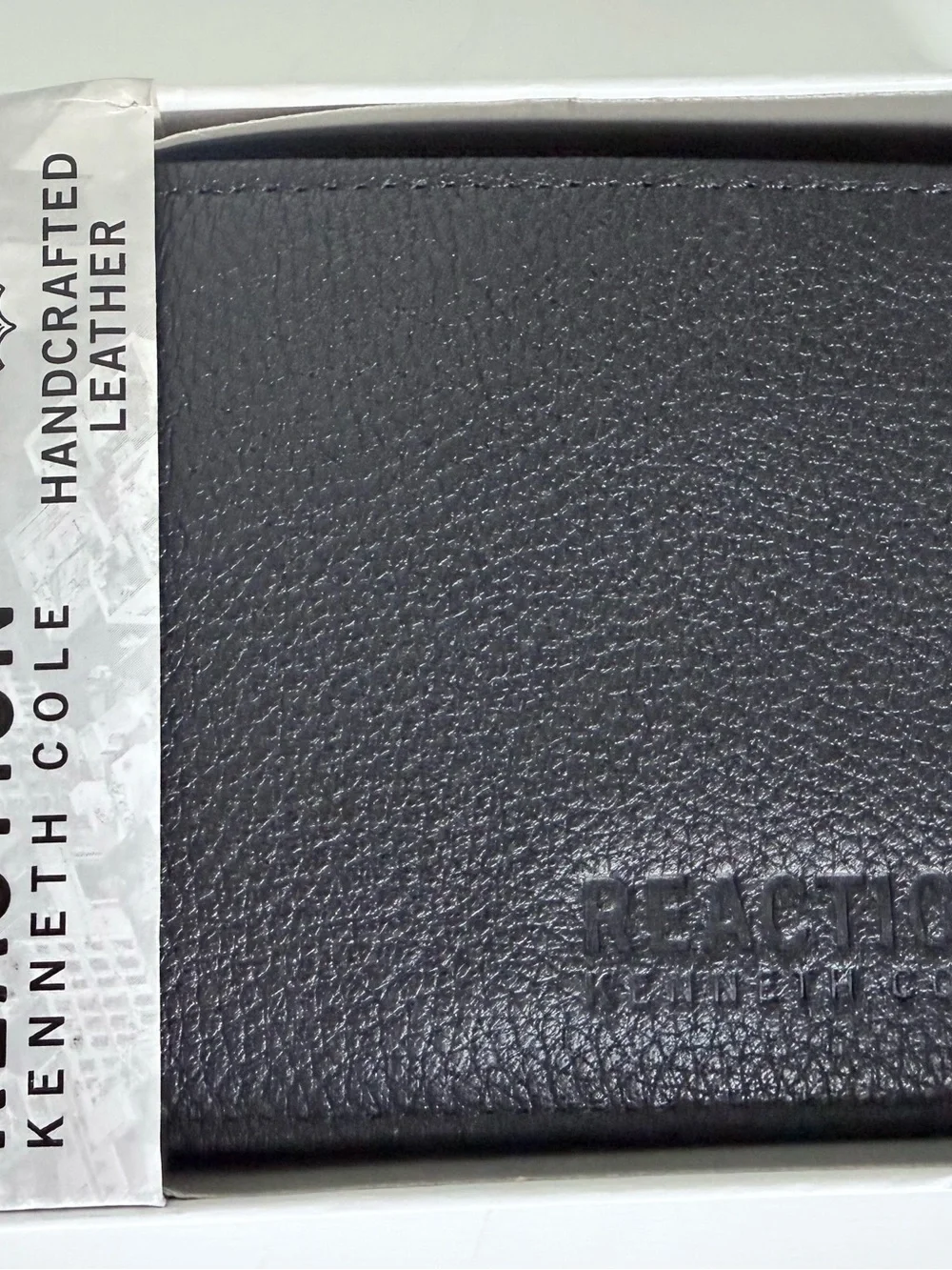 Kenneth Cole Reaction Black Leather Bi-Fold Wallet